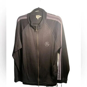 Vintage Armani Collezioni casual cottonpoly full zip longsleeve track jacket L
